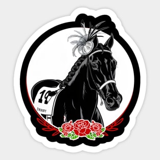 derby horse racing funny Sticker